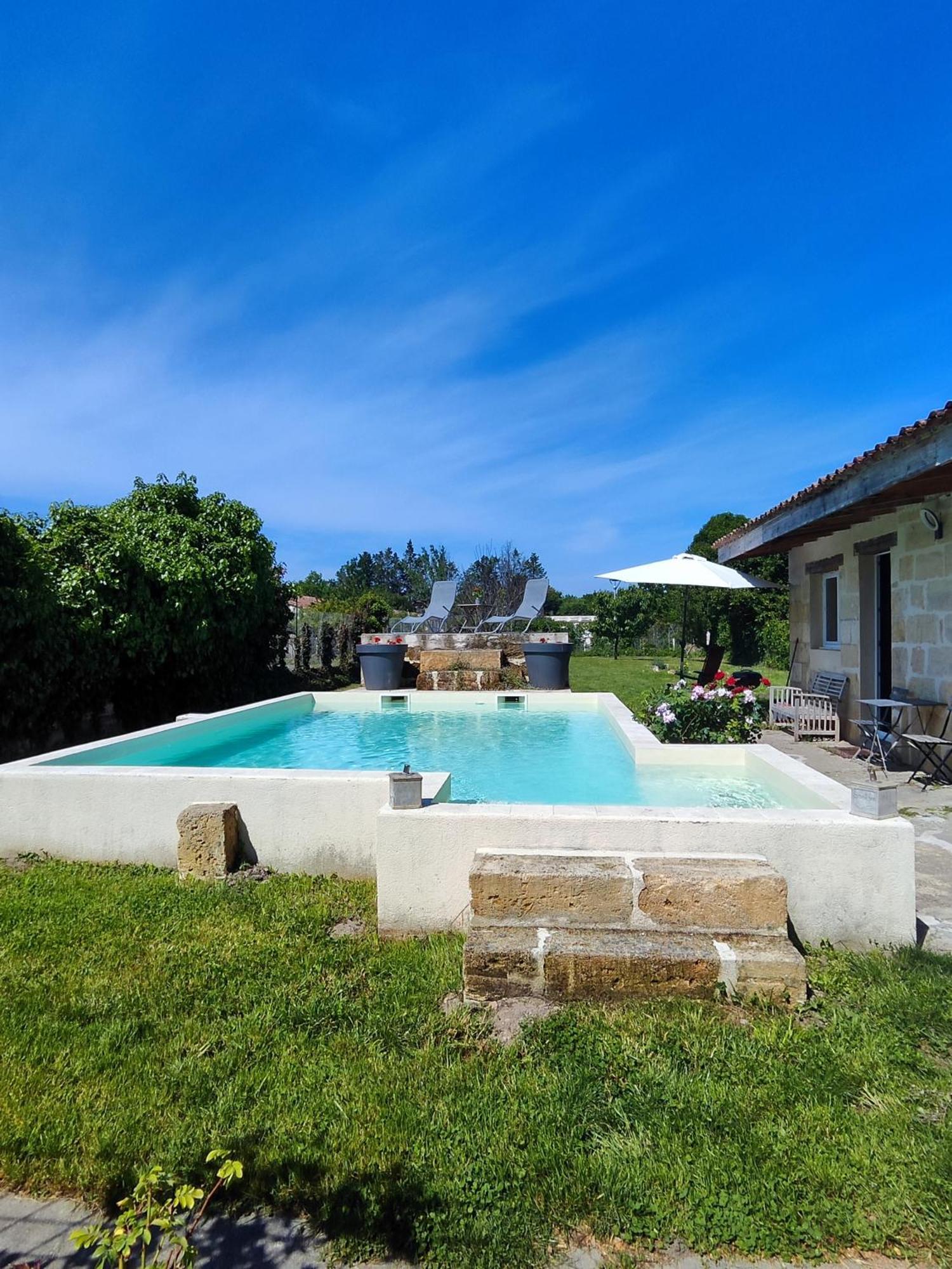Jolie Villa Avec Piscine Dans Le St Emilionnais Sainte-Terre エクステリア 写真