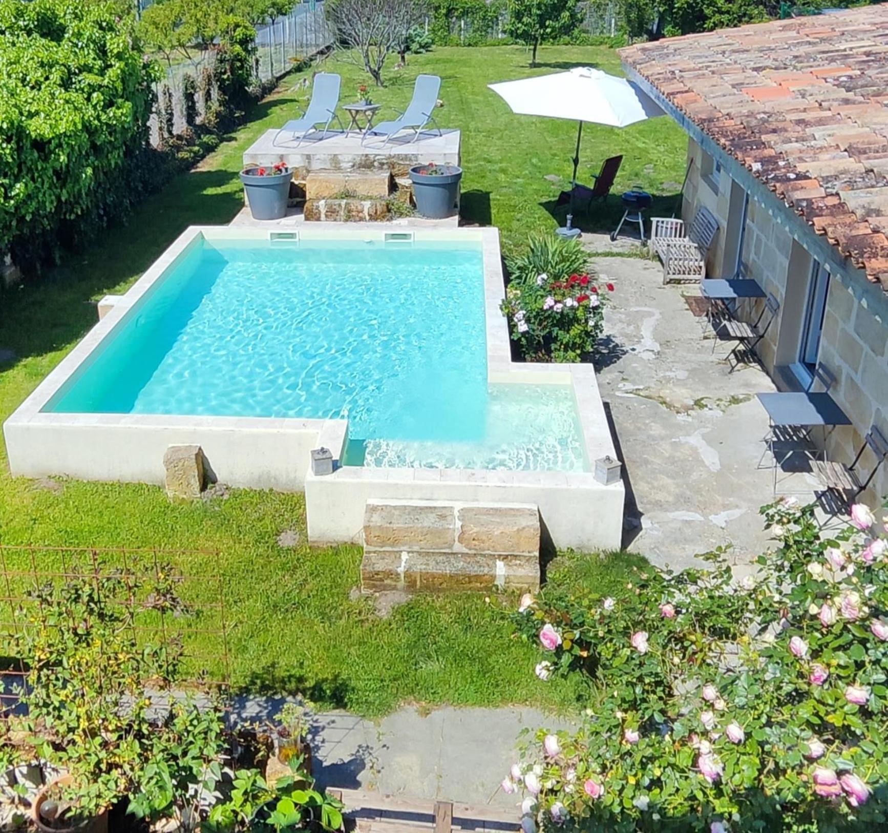 Jolie Villa Avec Piscine Dans Le St Emilionnais Sainte-Terre エクステリア 写真